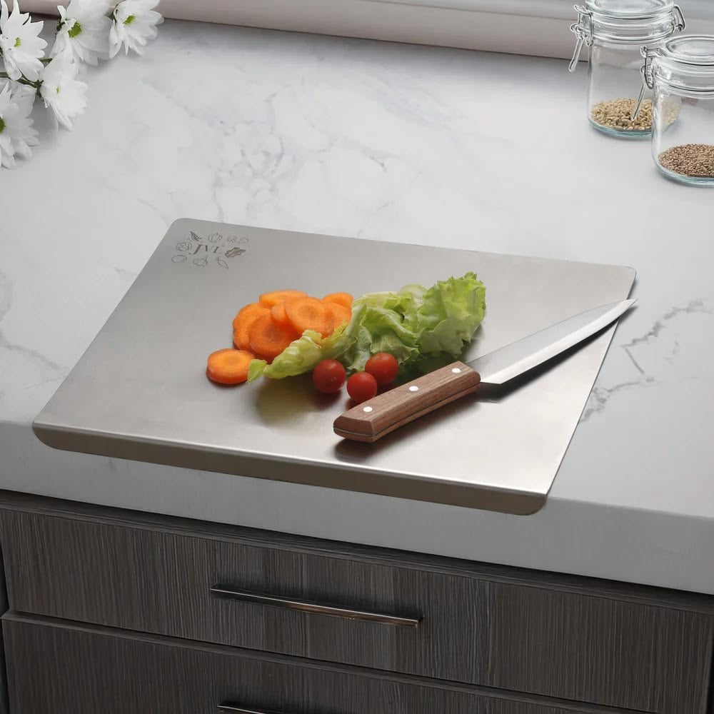 Premium Stainless Steel Cutting Board | Large Anti-Slip Kitchen Chopping Board